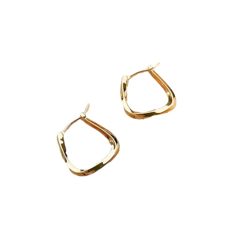 S Silver Needle Twisted Strip 2023 New Trendy Hoop Simple High-end Elegant Earrings Jewelry_voghion.com