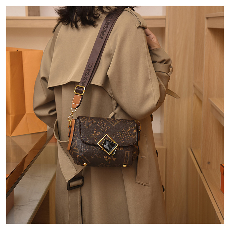 French niche esign women's 2024 new light luxury fashion printe small square versatile one shouler crossboy bag_voghion.com