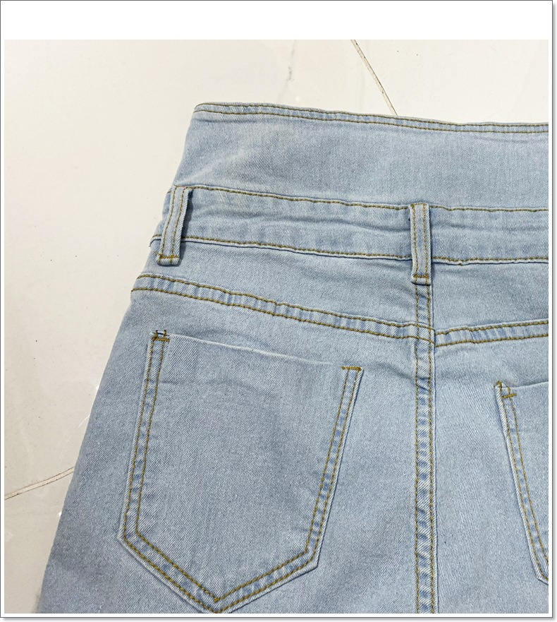 Women's Fashion High-waisted Ripped Skinny Denim Pants_voghion.com