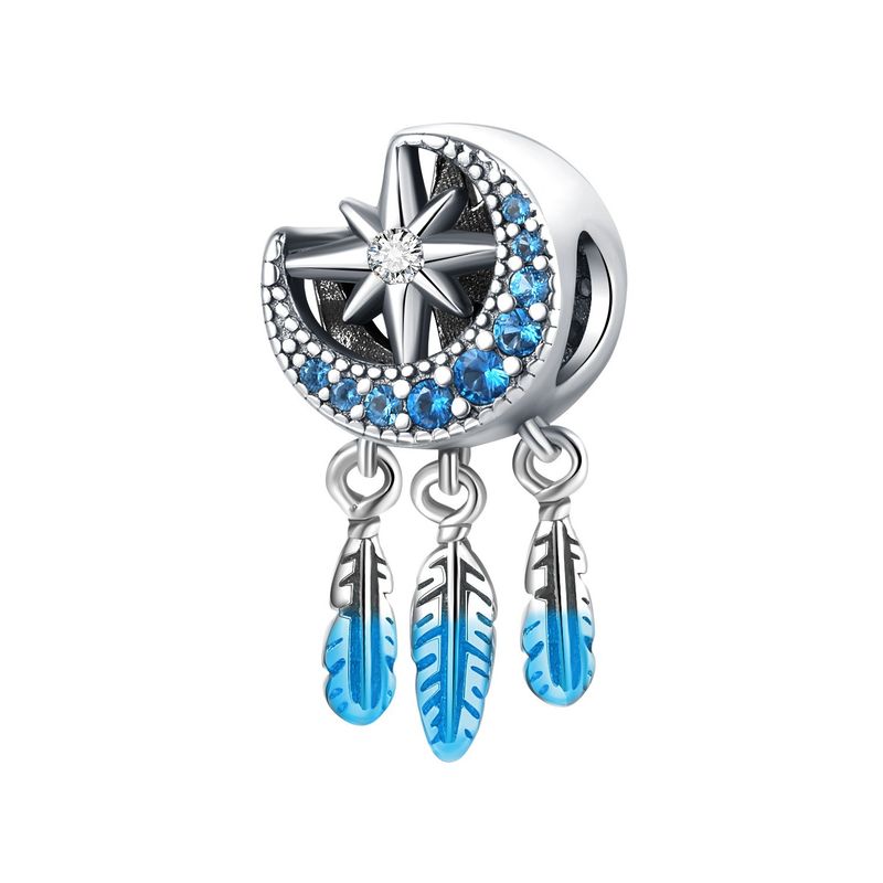 Kadın Takıları Yıldız Ay ve Güneş Charm Kolye Moda Boncuklu Takı Kendin Yap Kolye Bilezik Aksesuarları Kadın Bakır Gümüş_voghion.com