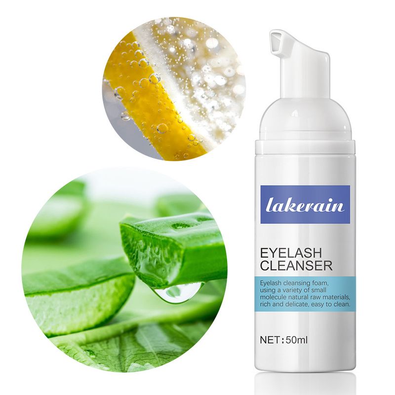 Make-up-Sets Lakerain Wimpern- und Augenbrauen-Reinigungsmousse Wimpernblasen-Reinigungsflüssigkeit 50ml Sanft und leicht zu reinigen_voghion.com