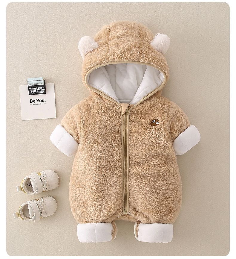 Baby höst vinterkläder med extra bomull tjockt hopp, skurna män och kvinnor baby flanell varmt utomhushopp_voghion.com
