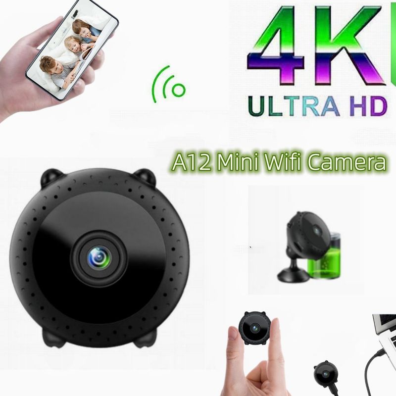 4k HD Mini Wifi Smart Home Mikrovideokamera Usynlig Nattsyn Bil Trådløs IP Fjernovervåking Kroppskamera Espia_voghion.com