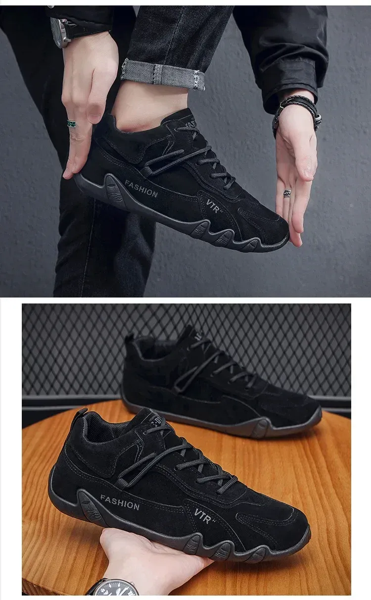 Men's breathable and anti slip work fashionable sports men's outdoor hiking shoes, skateboarding shoes_voghion.com