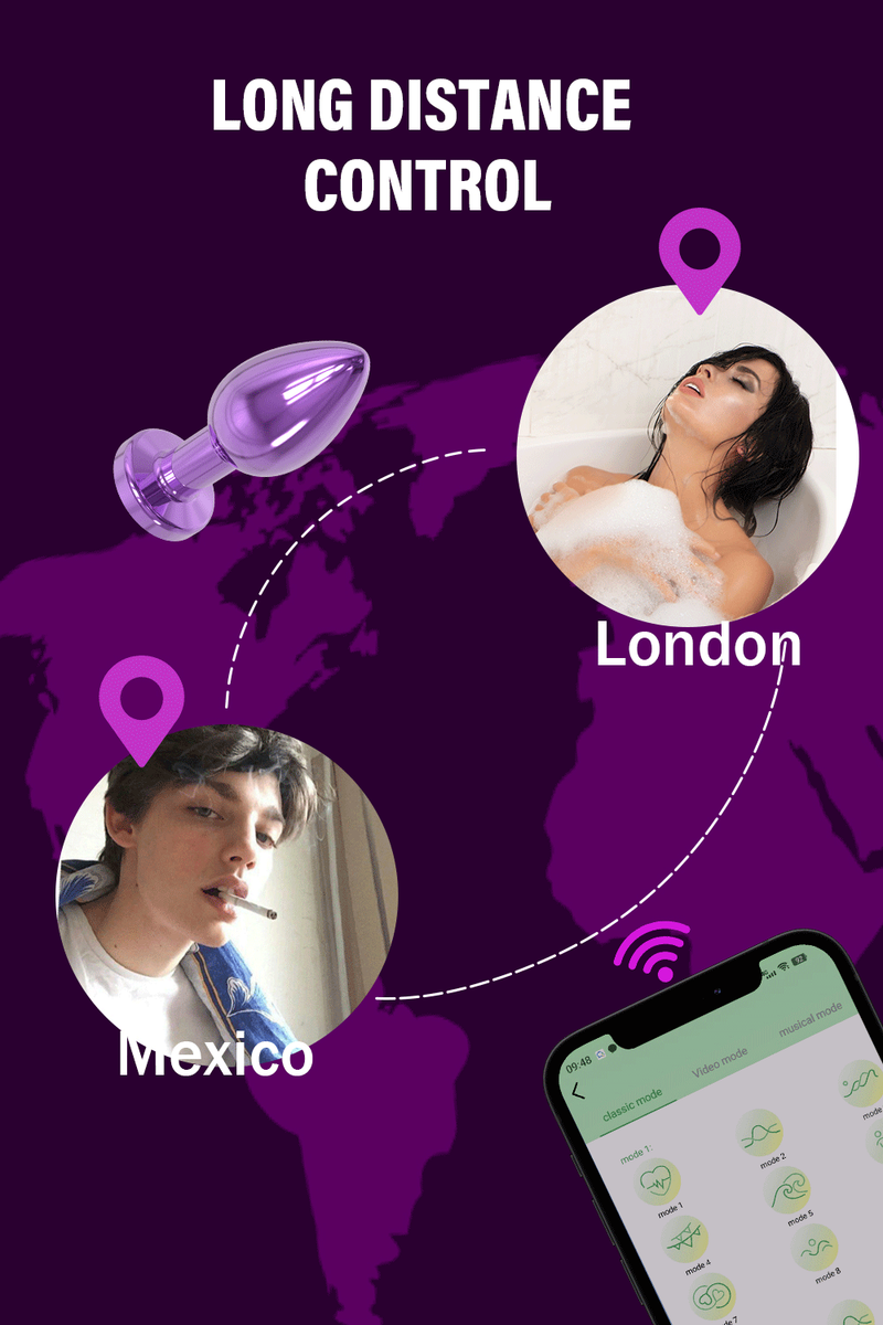 Männlicher Protate Maager APP Wirele Fernbedienung Anal Plug Vibrator Metall Gesäß Hintern Tragbar Für Erwachsene Homosexuell Sex_voghion.com