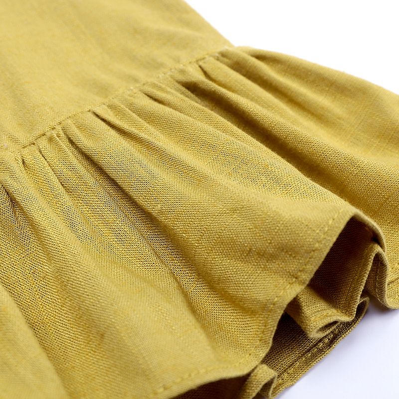 Kinderkleding Meisjespakken Zomer Nieuwe Versie Babymeisje Vierhoek Ruffle Broek Mouwloze Tops Twee Stukken_voghion.com