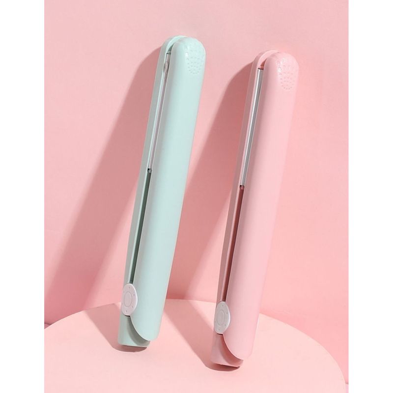 Petit fer à lisser et boucler pour femme, permanente double usage, fer à friser volumisant pour franges de dortoir portable,_voghion.com