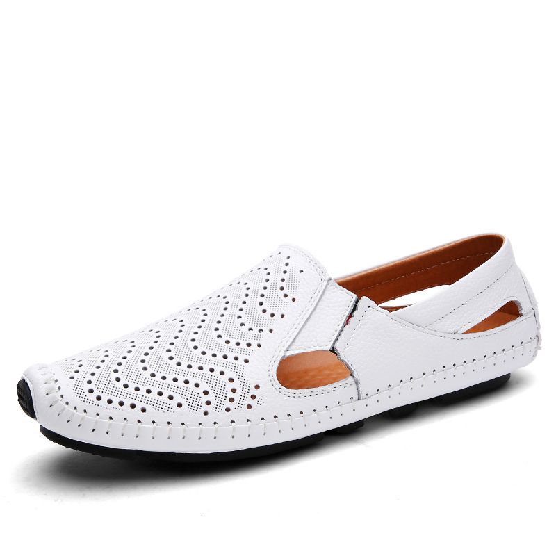 Mocassini da uomo in pelle di vacchetta, stile britannico, fatti a mano, autunno primavera estate, scarpe casual alla moda, comode e comode 8503_voghion.com