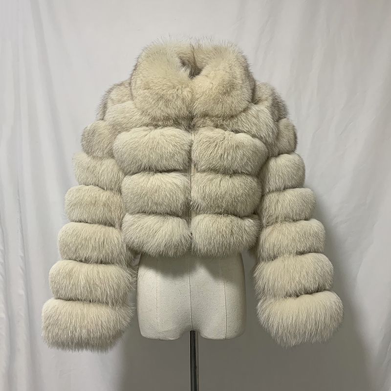 Women's sleeves imitation fur coat women's autumn and winter warm coat plush coat trendy_voghion.com
