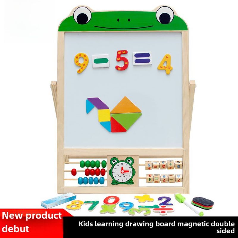 Young Dele Doppelseitiges Mal-Magnetbrett für Kinder - Holzdesign_voghion.com