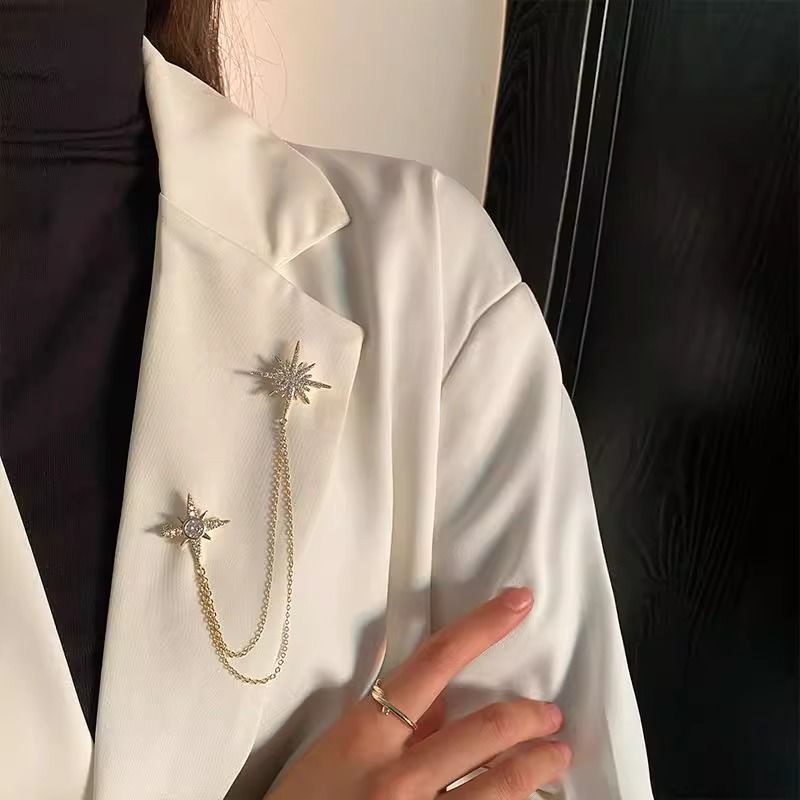 Temperament Mangxing Chain Brooch Light Luxury Niche High-end Pin Accessories Fashion Personality Versatile Clothes Accessories_voghion.com