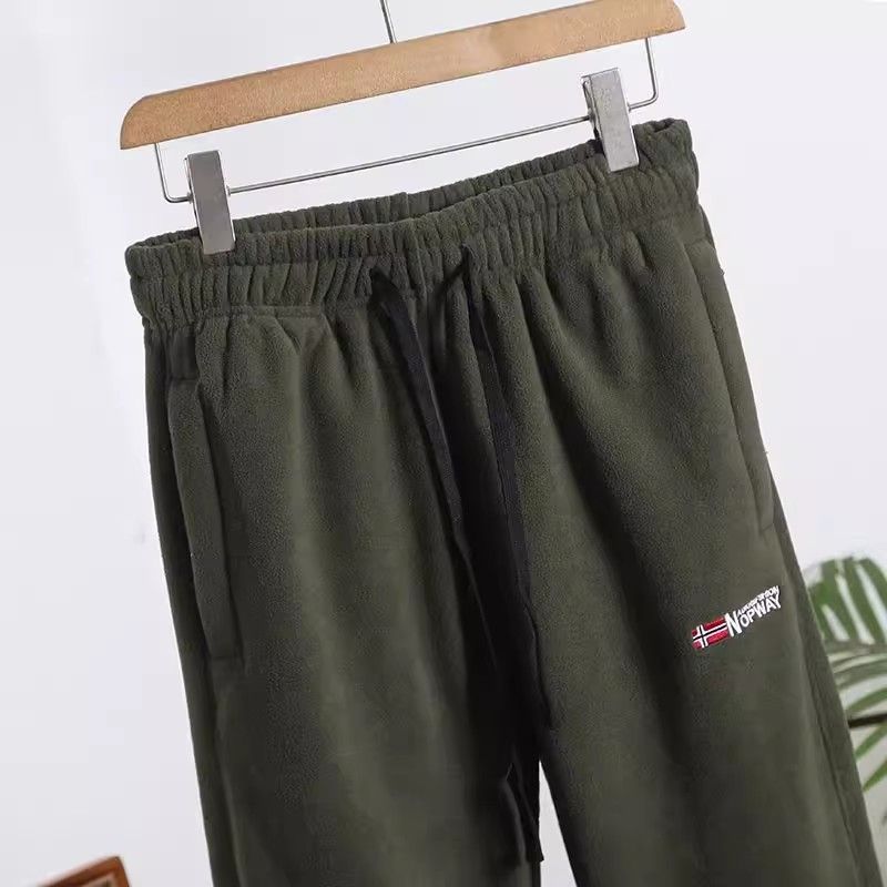 Pantaloni da tuta chiusi da uomo e da donna, caldi e caldi, resistenti al freddo, in pile spesso e velluto, per attività all'aperto, tempo libero e sport, adatti a autunno e inverno._voghion.com