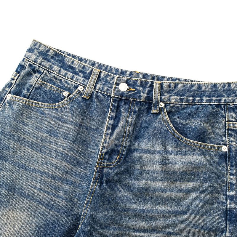 Men's Clothing Distressed Washed Cut Wide Leg Cleanfit Flared Jeans _voghion.com