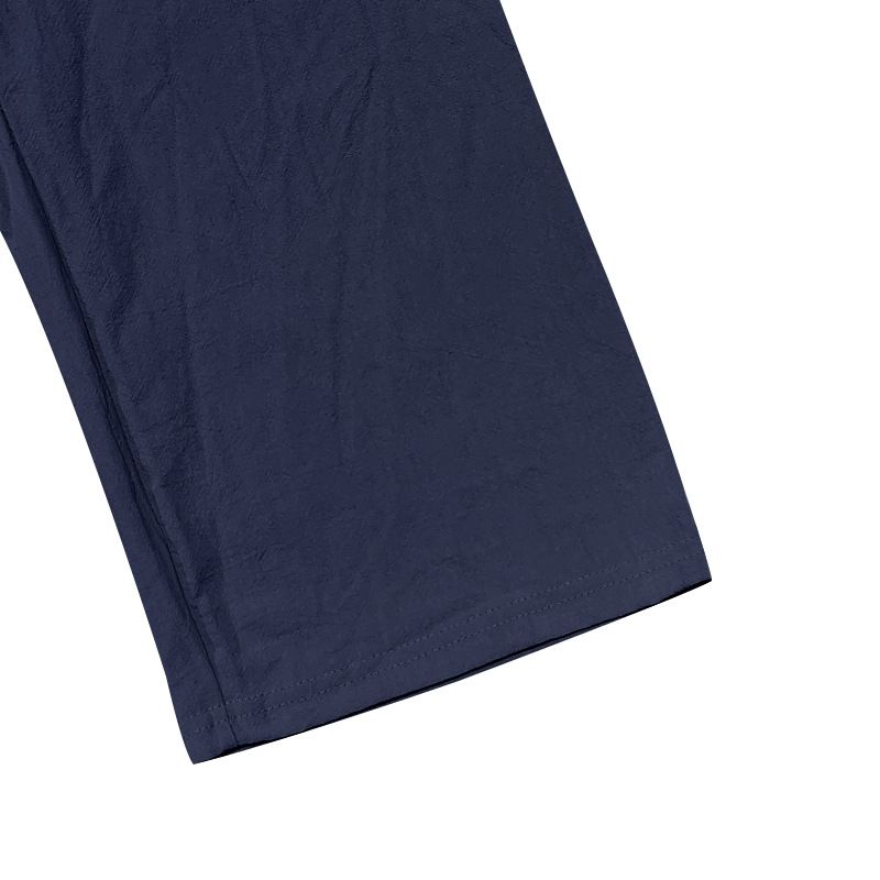 Spring And Autumn American Beach Solid Color Cotton Linen Loose Drawstring Button Casual Pants For Men_voghion.com