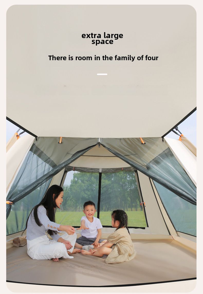 Tente de camping extérieure portable pliable et automatique pour parc sauvage, pique-nique sur la plage, camping sous la pluie_voghion.com