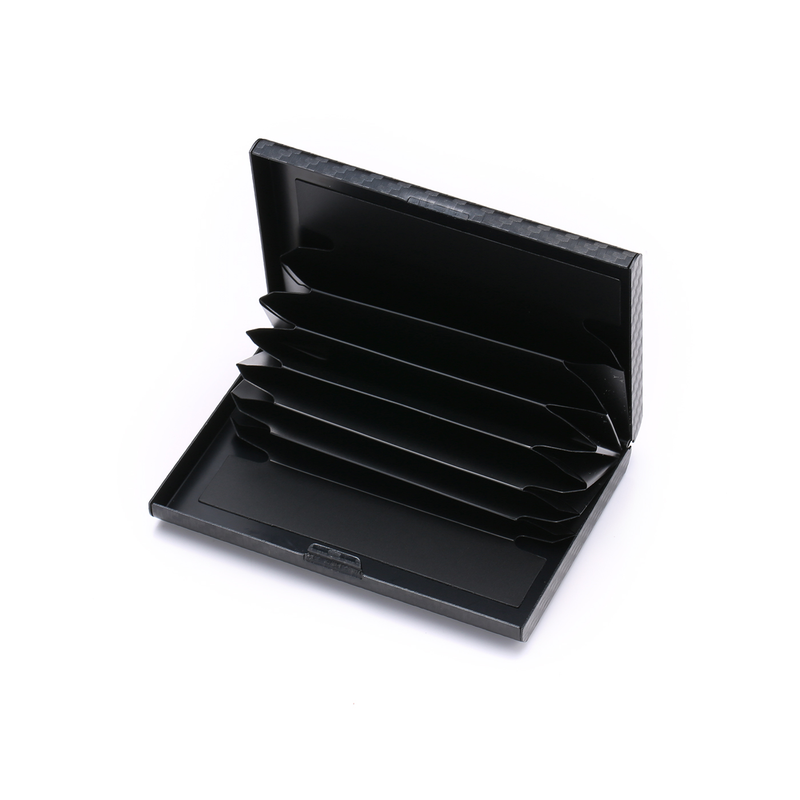 Bycobecy Custom Carbon Fiber Card Holder Metal Plastic NFC Wallet Passport Holder Document Organizer RFID Slim Wallets_voghion.com
