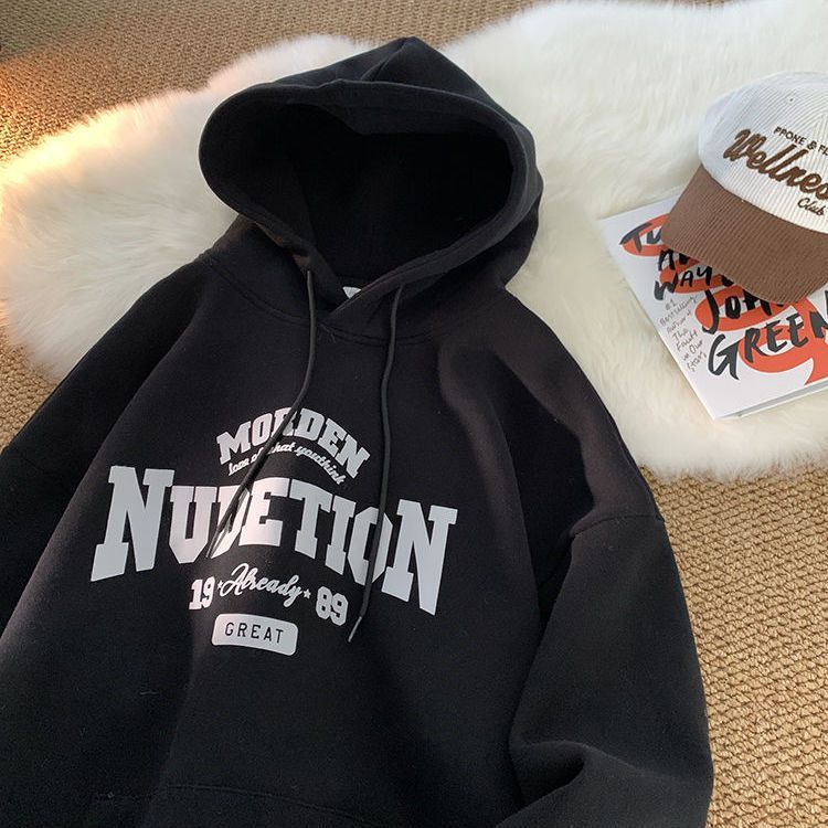 Felpa con cappuccio hip-hop americana in 100% cotone, felpata, unisex, versatile e alla moda, spessa, da uomo, modello 12_voghion.com