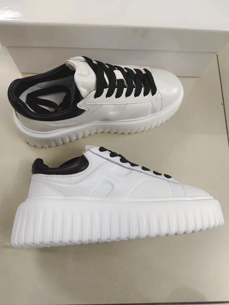 Scarpe bianche stile college con suola spessa Gospel_voghion.com