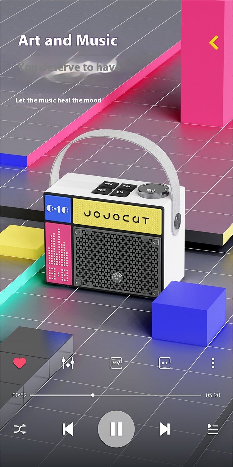 Retro Bluetooth Speaker - Vintage Wireless Speaker With TF Card Support, 5W Bass Sound, 10H Playtime - Portable Desktop Decor For Home/Outdoor_voghion.com