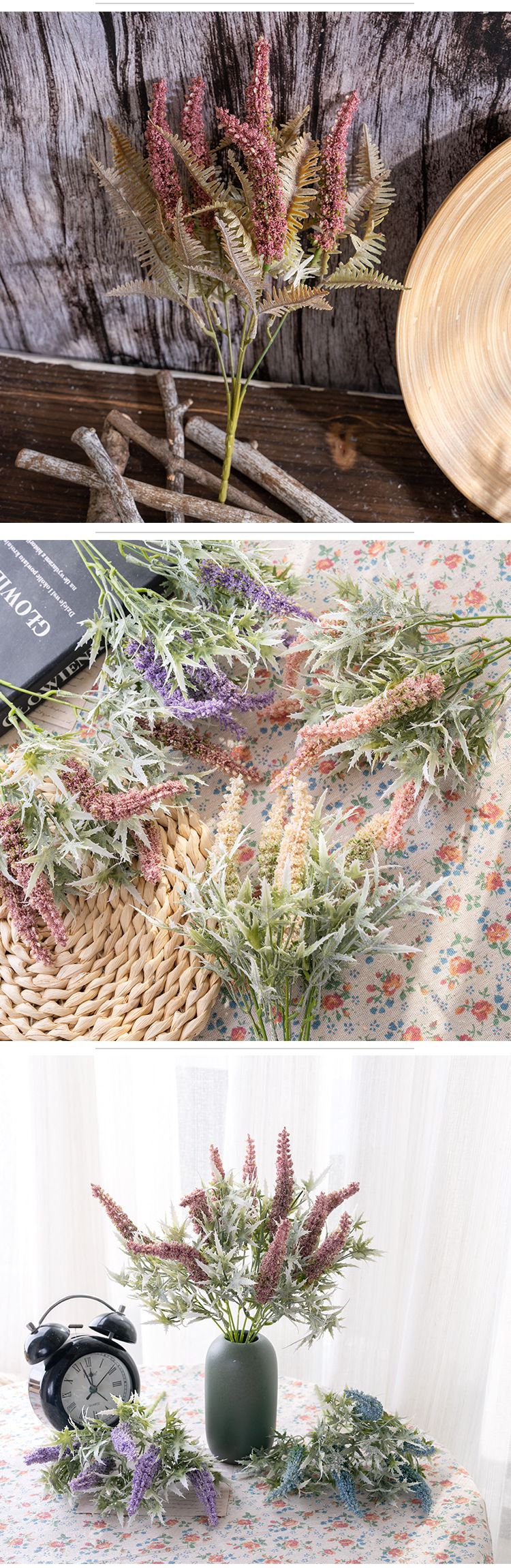 Meidai Sage Wedding Artificial Flower Manufacturer Artificial Flower Green Plant Wholesale Decoration INS Style Cross-border CL10004_voghion.com