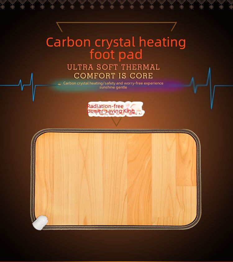 Scaldapiedi Scaldapiedi Tappetino riscaldante plug-in per ufficio Scaldapiedi Tappetino riscaldante elettrico con riscaldamento a freddo in cristallo di carbonio_voghion.com