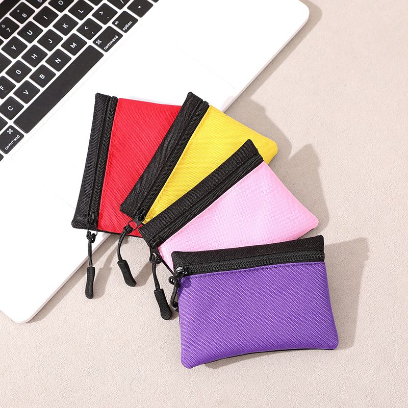 Borsa in tela per uomo e donna, in tessuto, con cerniera, per riporre monete, piccola borsa portatile e casual._voghion.com