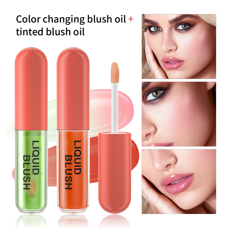 El colorete ruddy que no se decolora HelloKiss resalta naturalmente el aceite colorete en polvo líquido que cambia de color_voghion.com