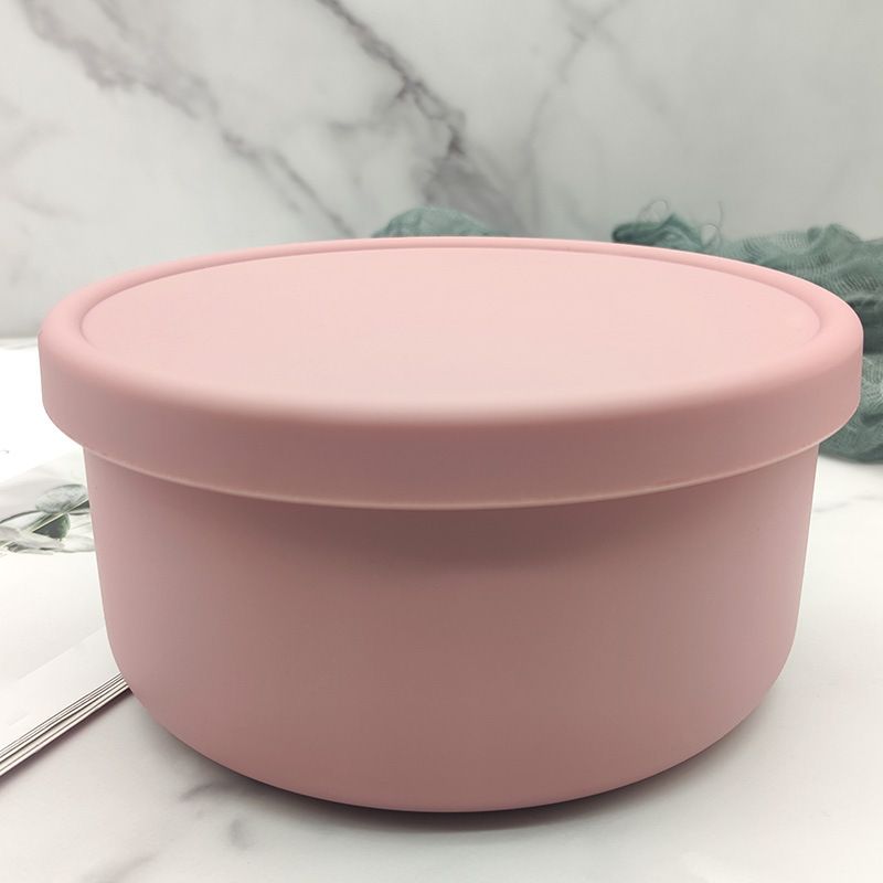 Picknickbox mit Deckel aus hochwertigem Silikon, frisch haltend, für den Kühlschrank geeignet, Aufbewahrungsmöglichkeit, unterteilter Lebensmittelbehälter für die Küche_voghion.com