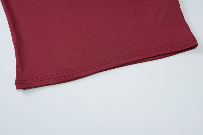 Women's Clothing Winter New Fashion Personality Oblique Collar Drawstring Sleeveless Pleated Belly Button Top_voghion.com