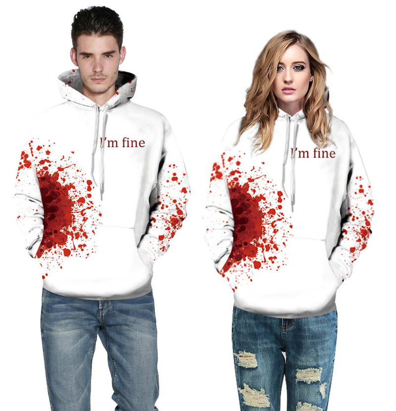 Halloween-Kapuzenpullover mit Blutstropfen im Digitaldruck_voghion.com