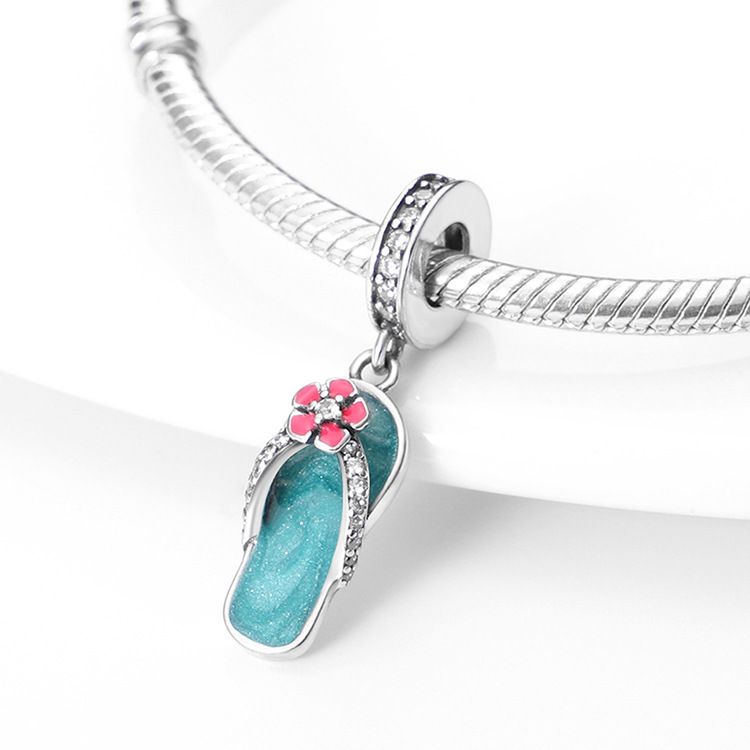 Gioielli da donna, accessori fai da te, bracciale, collana, portachiavi, pantofole, pattino, ciondolo, rame bianco, placcato argento_voghion.com