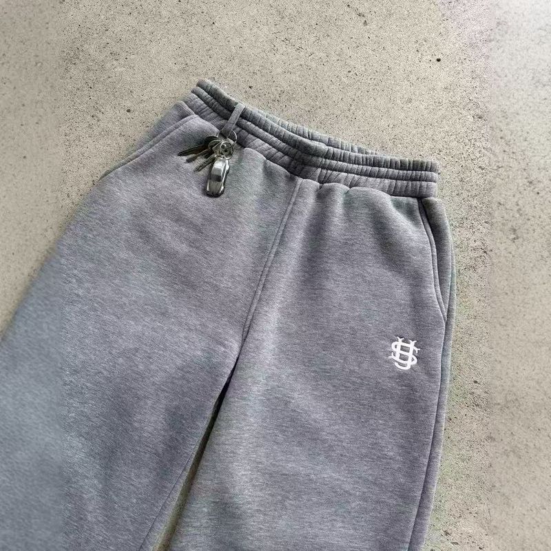 Men's Activewear Retro Y2k Street Trend Hip Hop Casual Elastic Waist Zipper Loose Solid Color Sports Casual Pants_voghion.com