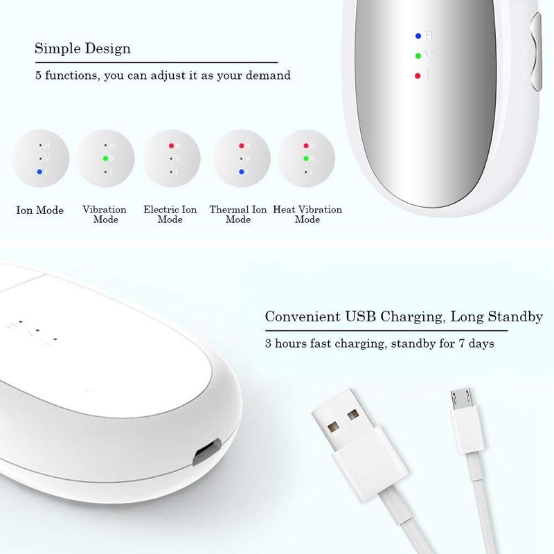 Ioonne silmatõste vananemisvastane masin näotõste naha pinguldav silmakottide eemaldaja galvaaniline spaamassaažiseade näo ja silma massaaži jaoks_voghion.com