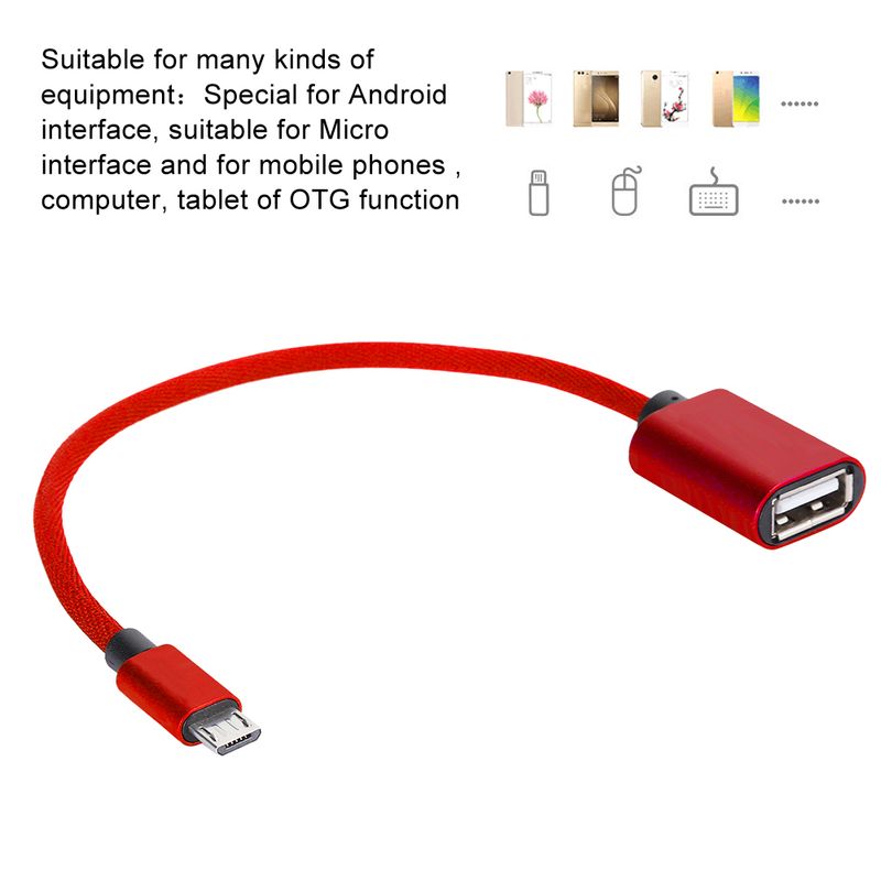 Type-C OTG Data Cable USB Adapter OTG Adapter Converter Micro USB Cables AUX Audio Cable Adapter For AndroidRed_voghion.com