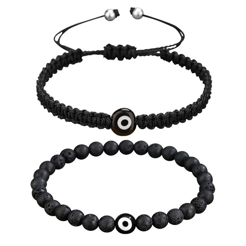Heißer Verkauf Evil Eye Türkis Perlen Stapelbar Elastisches Verstellbares Armband_voghion.com