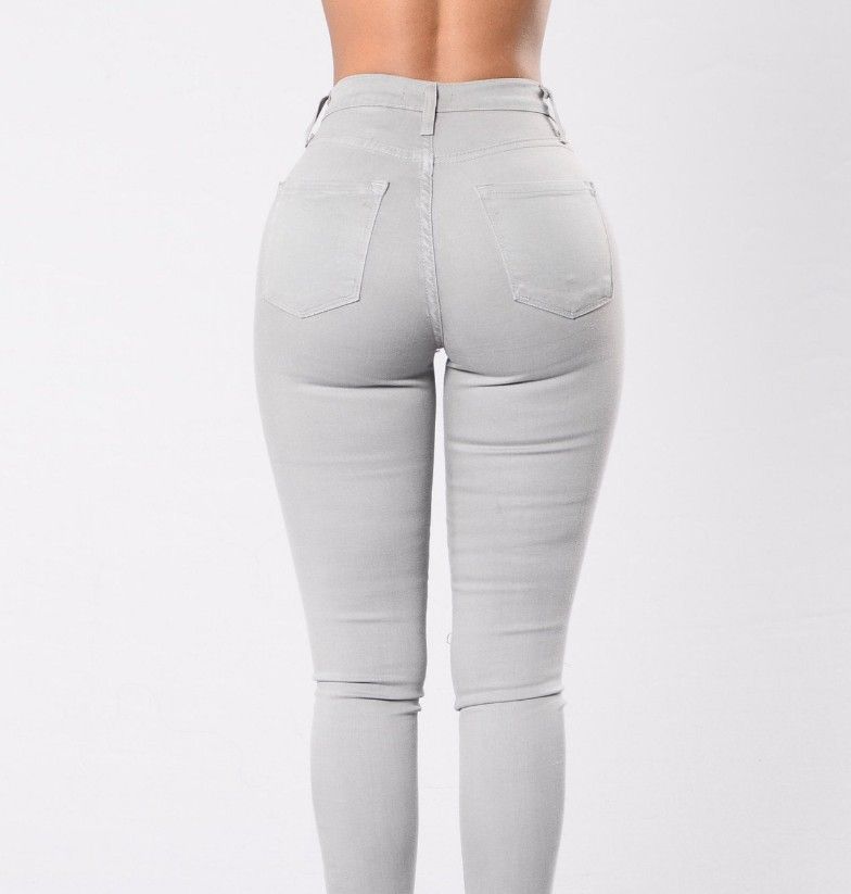 fashion slim fit stretch denim pencil pants for women_voghion.com