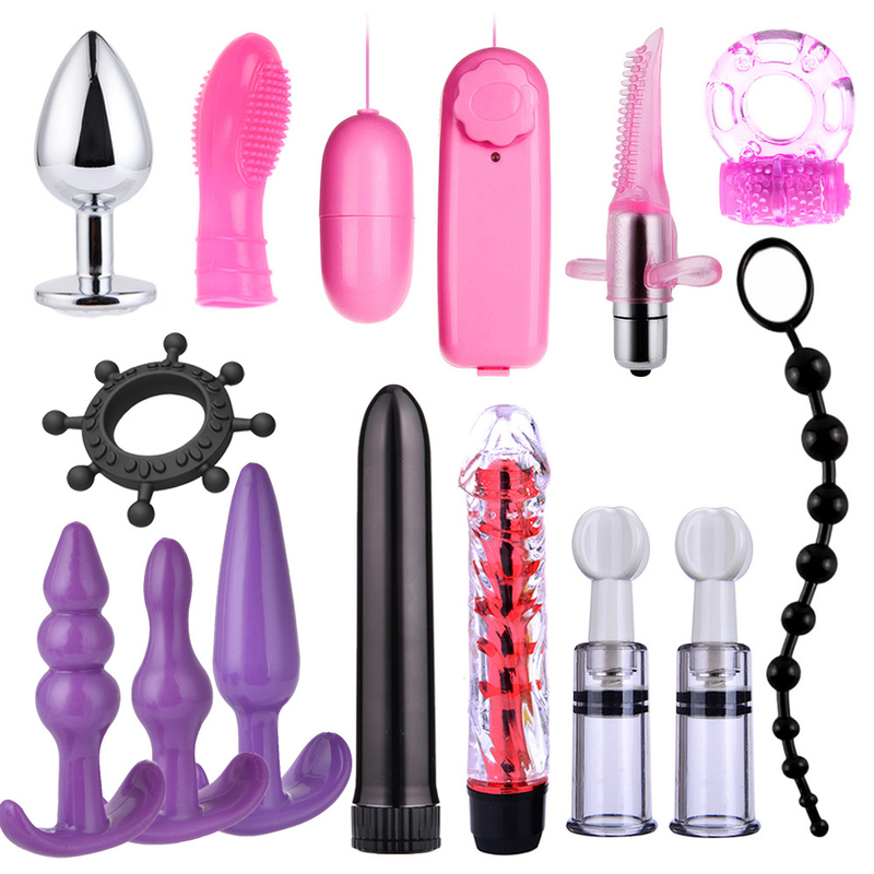 SM Sex Supplies Ensemble de 7, 10, 26 pièces avec combinaison de plug anal pour couple, assistance sexuelle, cheveux instantanés_voghion.com