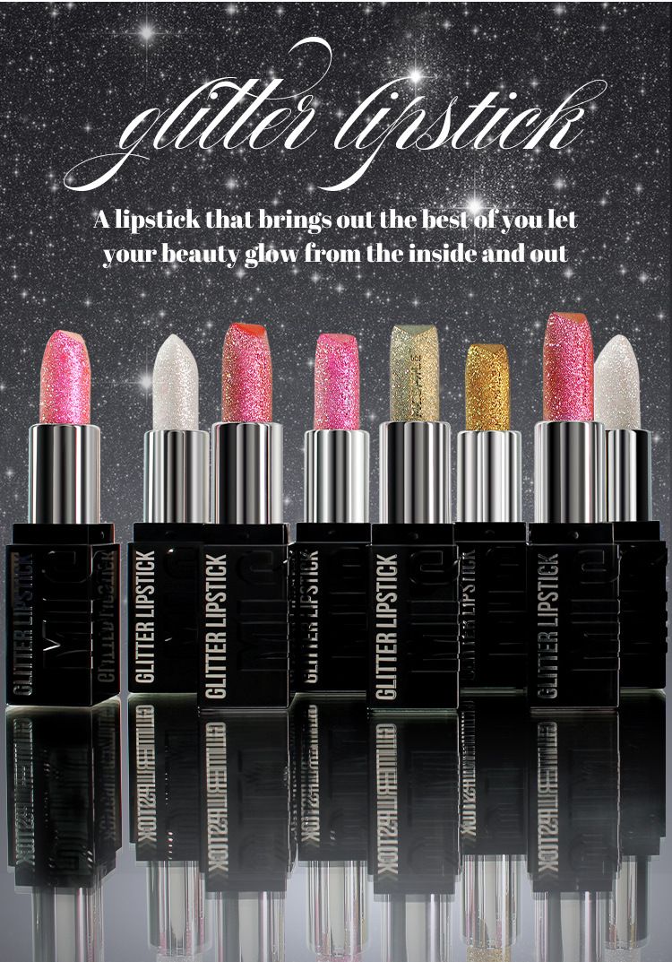MLSMILE Flash Lipstick Is Easy To Color And Not Easy To Stick To The Cup. European And American Metallic Diamond Lipstick Lipstick_voghion.com
