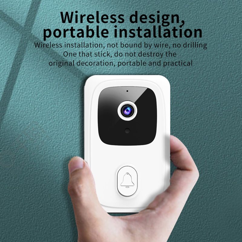 Tuya Akıllı WiFi Görüntülü Kapı Zili 1080P HD, Gece Görüşü ve 2 Yönlü Ses Özellikli – Dahili Pil, 38 Zil, İç Mekan Kullanımı (Model: LY-1672, Beyaz)_voghion.com