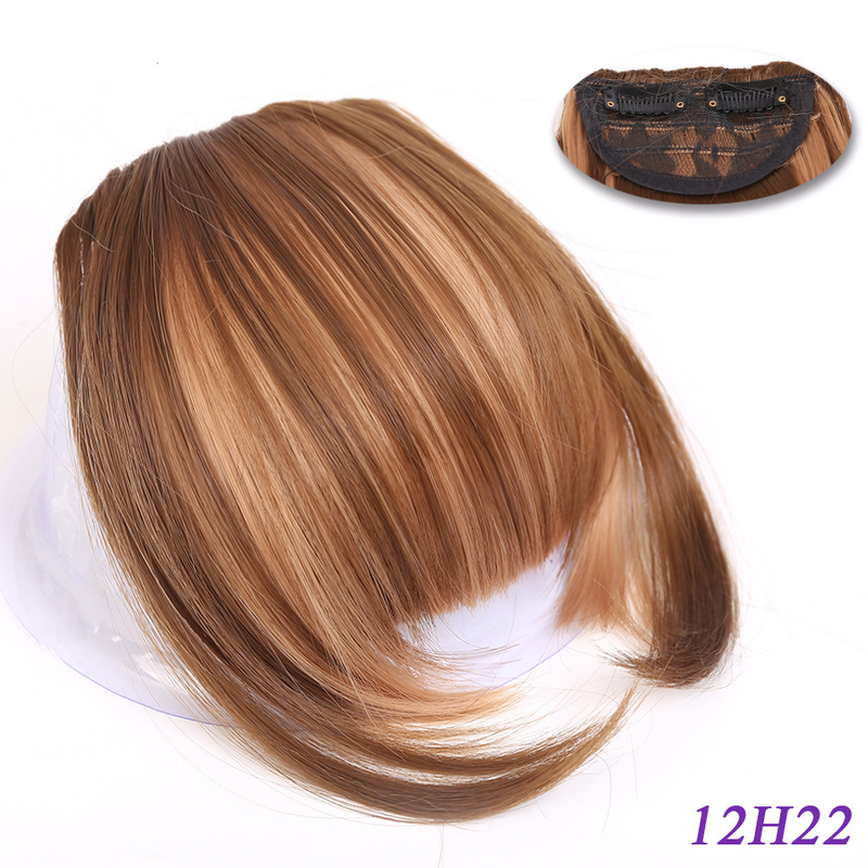 Włosy syntetyczne Peruki do sprzedaży bezpośredniej z prostymi grzywkami dla kobiet i podwójnymi bokobrodami_voghion.com