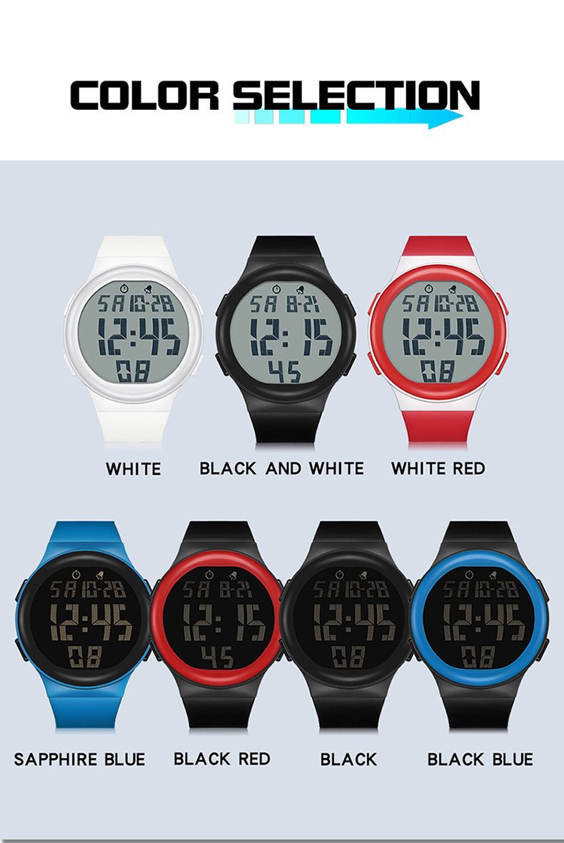 Digital Sports Watch For Men – 50M Waterproof, LED Backlight, Day & Date Display – Lightweight TPU Strap Student Watch Sports Watch_voghion.com
