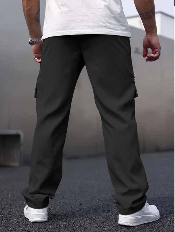 Vêtements pour hommes, pantalons fonctionnels rétro, style urbain, fermeture éclair, coupe droite, décontracté, ample, salopette pour hommes et femmes_voghion.com