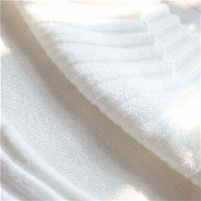 Pull en tricot surdimensionné pour femme, col haut, manches longues, décontracté, coupe ample, fil doux, chaud, hiver, noir et blanc_voghion.com