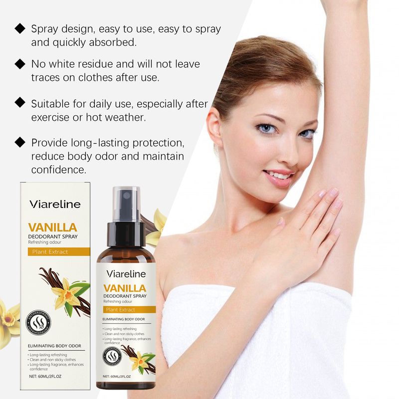 Viareline Vanilla Refreshing Spray Removes Odors And Perspiration With Natural Fragrance Refreshing The Body And Lasting Fragrance_voghion.com