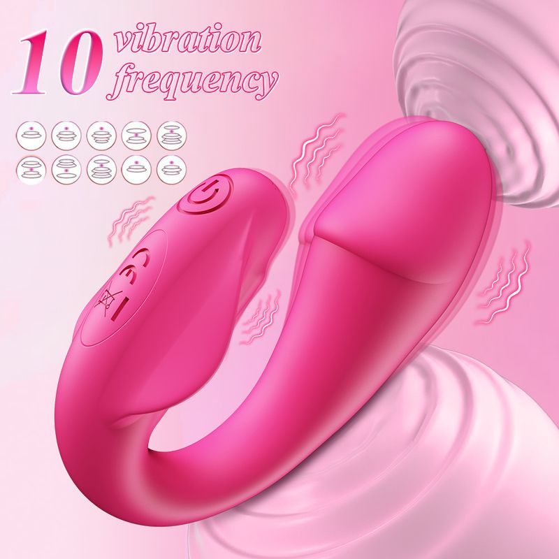 Vibratore a forma di U per coppie, giocattoli sessuali per donne, app Bluetooth, stimolazione del clitoride, massaggio del punto G, vagine per donne e_voghion.com