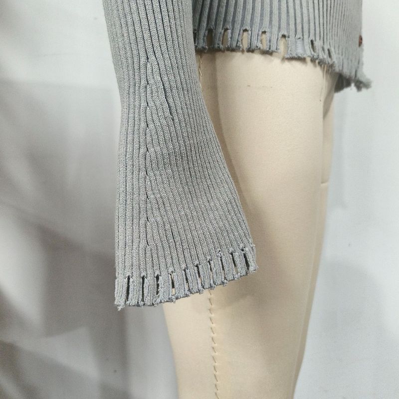 Designer Single-Button V-Neck Knit Cardigan Women's Long Sleeve Oversized Open Front Sweater For Effortless Layering_voghion.com