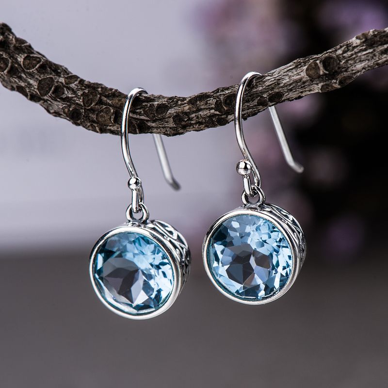 Gioielli alla moda, orecchini quadrati in cristallo austriaco, blu mare, semplici, stile OL, versatili ed estivi_voghion.com
