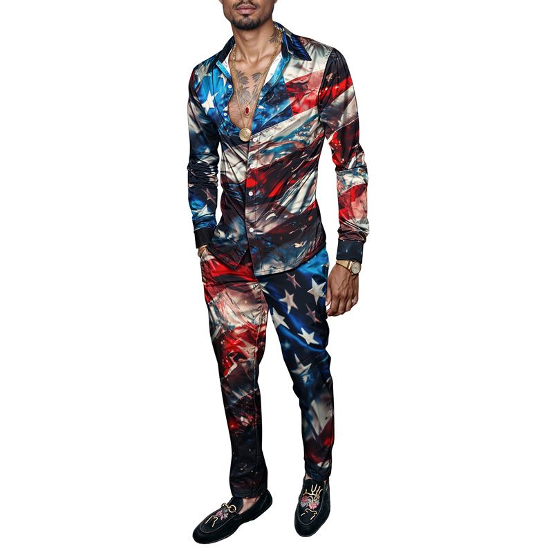 Set di camicie da uomo primavera/estate 2025, con stampa di marca, alla moda, semplice, a maniche lunghe, di alta qualità e comode._voghion.com