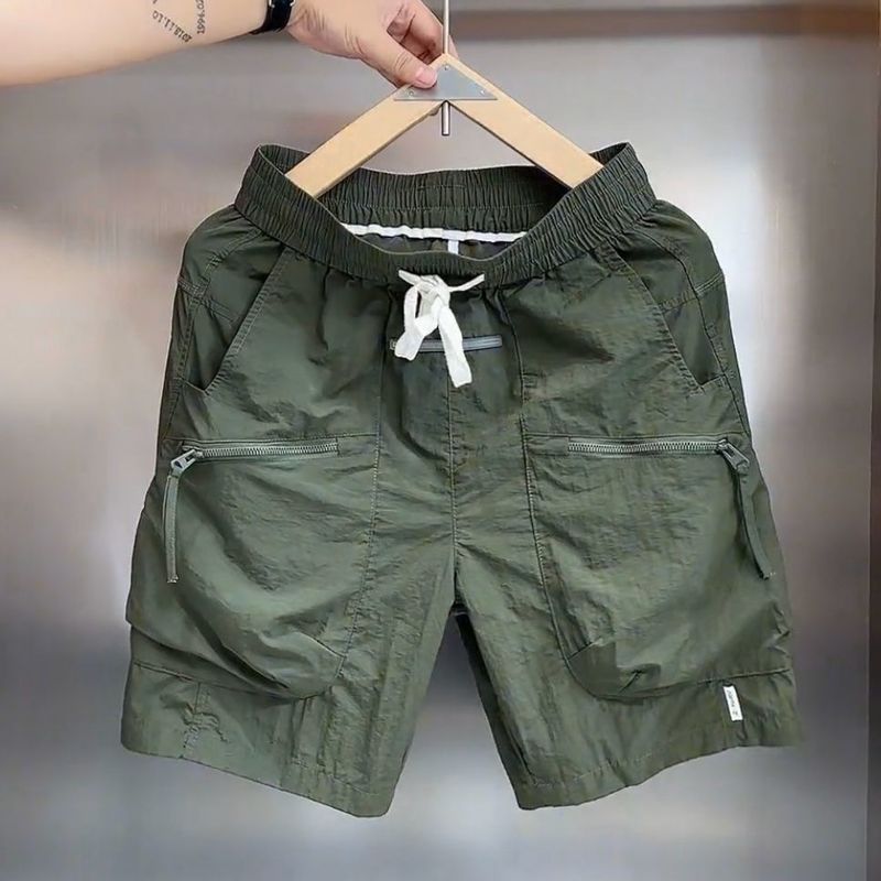 Herrenbekleidung Dünne Shorts für Männer, Marken-Workwear-Shorts, einfarbige, schlichte, lässige Sporthose für den Sommer im neuen Stil für Männer_voghion.com