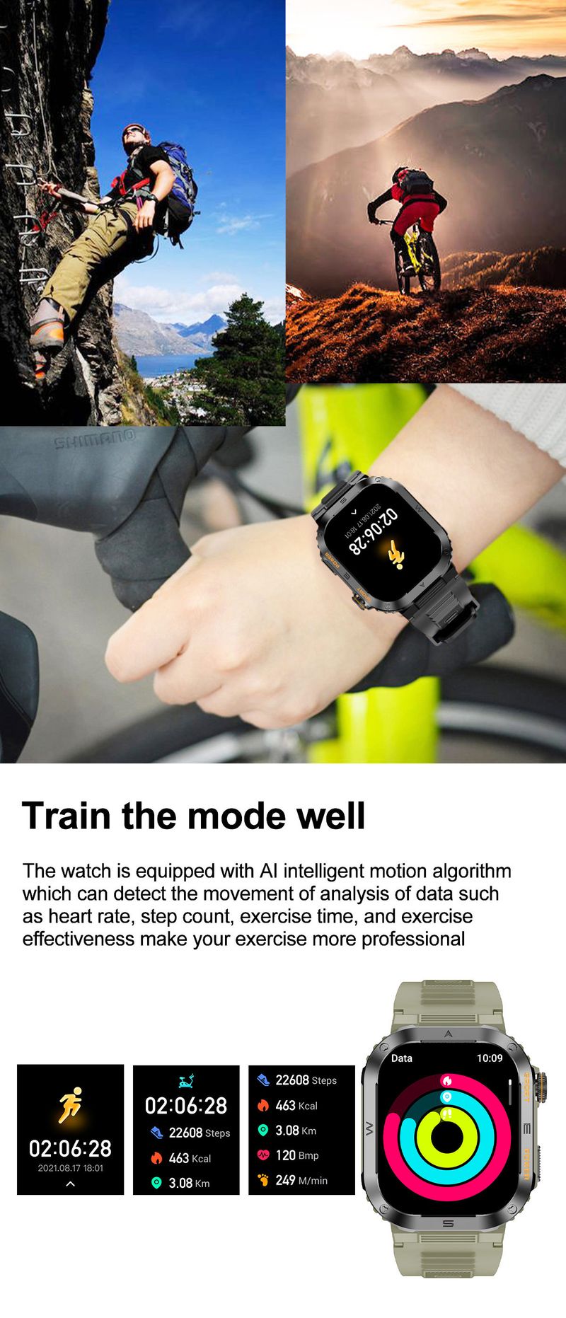 Bluetooth Arama, Kalp Atış Hızı Monitörü, Su Geçirmez Fitness Takip Cihazı ve Özelleştirilebilir Kadran Özellikli Çok Fonksiyonlu Erkek Akıllı Saati_voghion.com